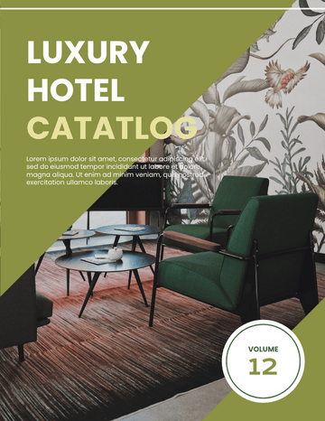 产品目录 模板。Luxury Hotel Catalog (由 Visual Paradigm Online 的产品目录软件制作)