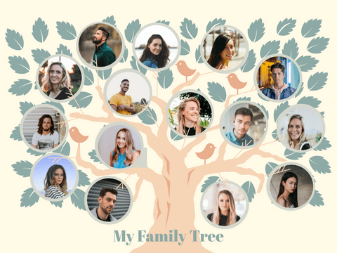 Family Tree template: Big Tree Family Tree (Created by Visual Paradigm Online's Family Tree maker)