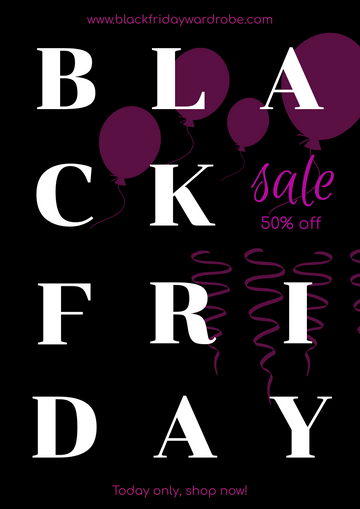 Poster template: Typography Black Friday Sale Poster (Created by Visual Paradigm Online's Poster maker)