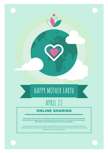 Earth Day Online Sharing Poster