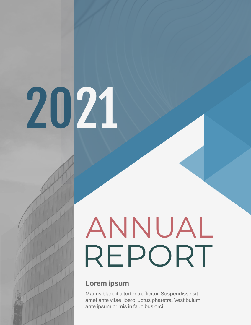 Report template: Abstract Annual Report (Created by InfoART's Report maker)