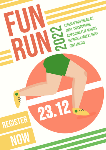 Flyer template: Fun Run Flyer (Created by Visual Paradigm Online's Flyer maker)