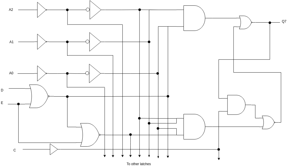 Logic Diagram template: Logic Diagram Example: General Purpose Latch (Created by Visual Paradigm Online's Logic Diagram maker)