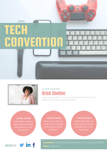 Flyer template: Technology Convention Flyer (Created by Visual Paradigm Online's Flyer maker)