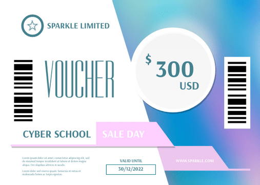 Editable giftcards template:Cyber School Sale Gift Card