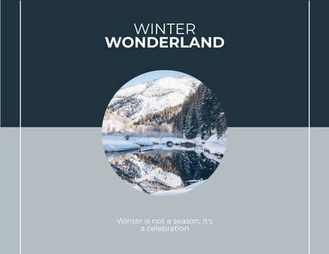 季節性照相簿 模板。 Winter Seasonal Photo Book (由 Visual Paradigm Online 的季節性照相簿軟件製作)