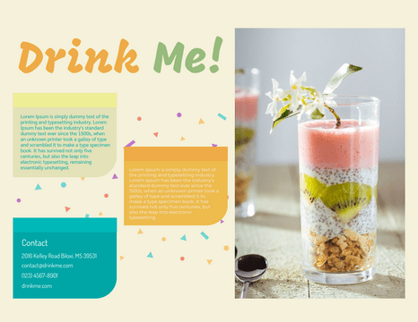 Brochure template: Smoothie Promotion Brochure (Created by Visual Paradigm Online's Brochure maker)