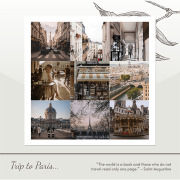 Instagram Posts template: Travel To Paris Instagram Post (Created by Visual Paradigm Online's Instagram Posts maker)