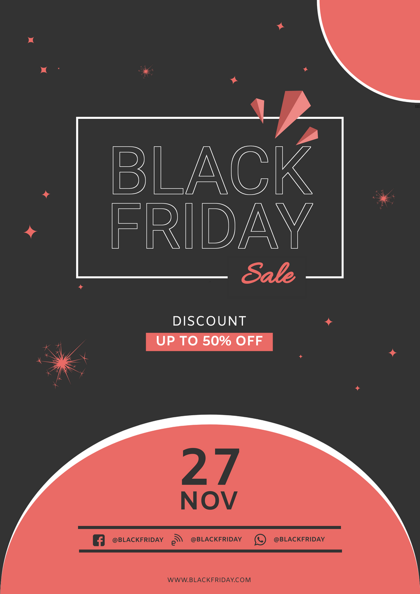 Poster template: Black Friday Special Discount Poster (Created by Visual Paradigm Online's Poster maker)