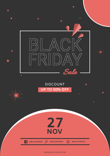 Editable posters template:Black Friday Special Discount Poster