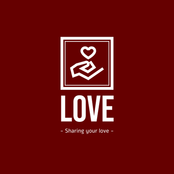 White Holding Love Logo Created For Charity 
