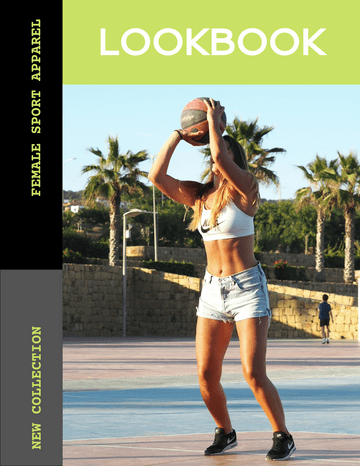 搭配風格秀 模板。 Female Sport Apparel Lookbook (由 Visual Paradigm Online 的搭配風格秀軟件製作)