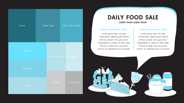 Treemap template: Daily Food Sale Treemap (Created by InfoART's  marker)