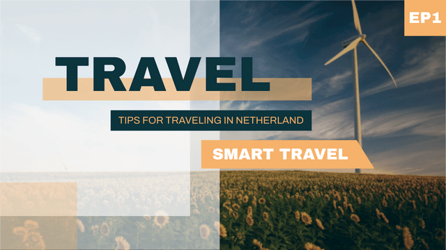 Editable youtubethumbnails template:Traveler Tips In Netherland YouTube Thumbnail