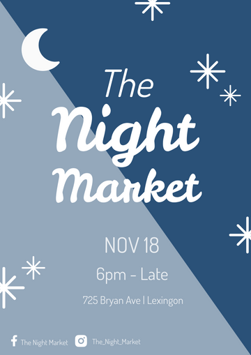 Poster template: The Night Market Poster (Created by Visual Paradigm Online's Poster maker)