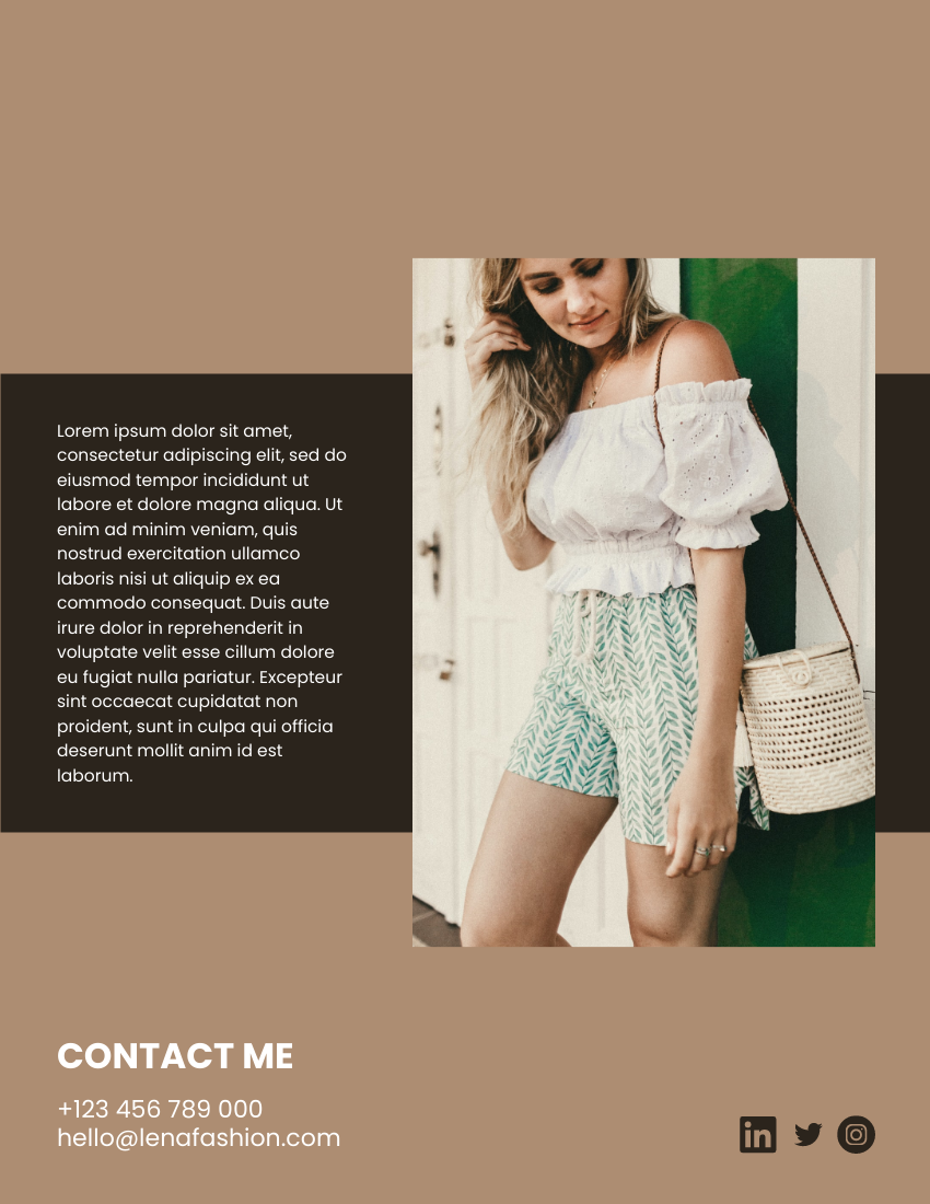 Personal Portfolio template: Fashion Design Portfolio (Created by Visual Paradigm Online's Personal Portfolio maker)