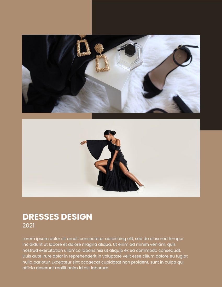Personal Portfolio 模板。Fashion Design Portfolio (由 Visual Paradigm Online 的Personal Portfolio软件制作)