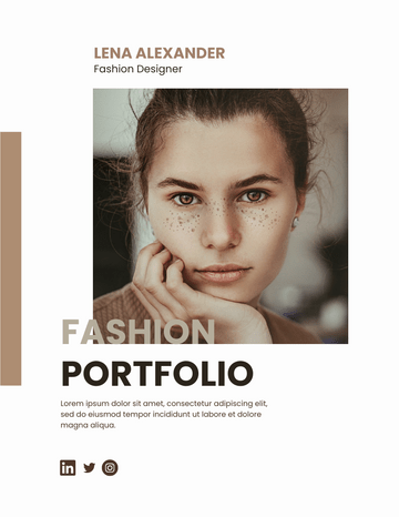 Personal Portfolio template: Fashion Design Portfolio (Created by InfoART's  marker)