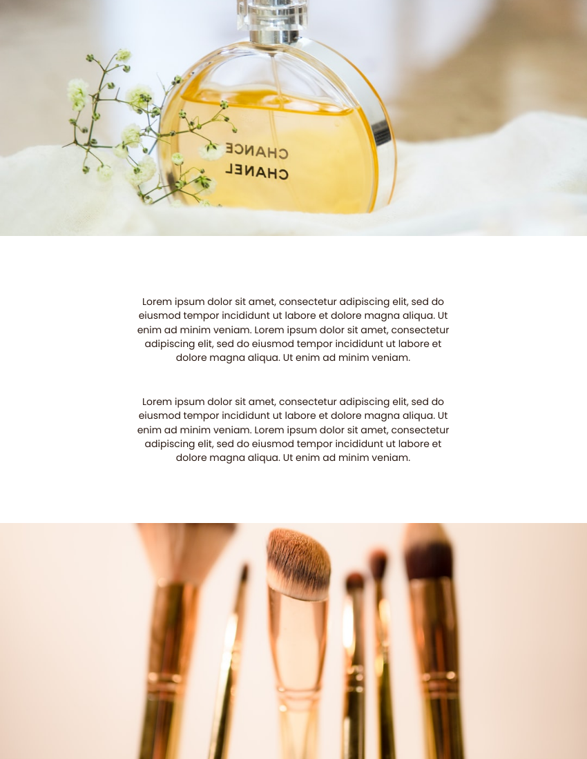 Catalog template: Cosmetics & Fragrance Catalog (Created by Flipbook's Catalog maker)