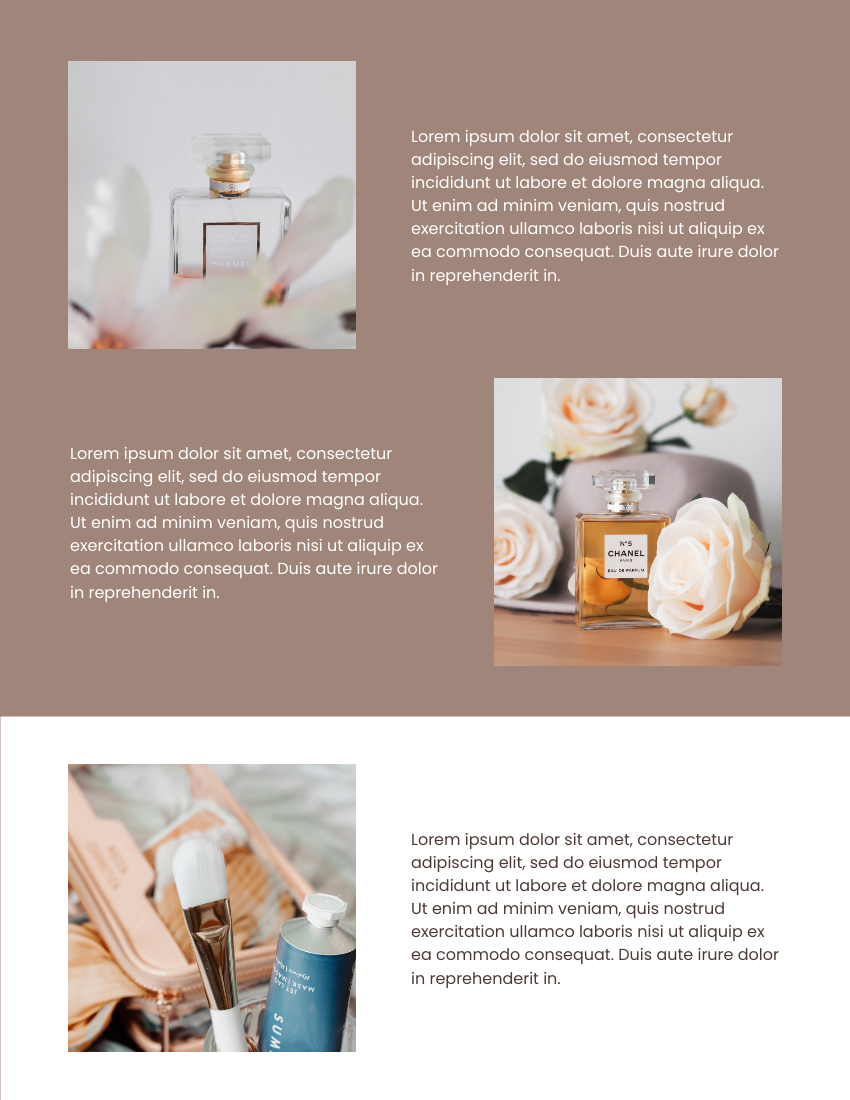 產品目錄 模板。 Cosmetics & Fragrance Catalog (由 Visual Paradigm Online 的產品目錄軟件製作)