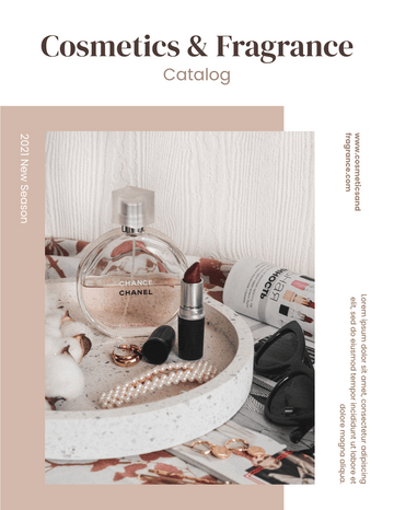 Catalogs template: Cosmetics & Fragrance Catalog (Created by InfoART's Catalogs marker)