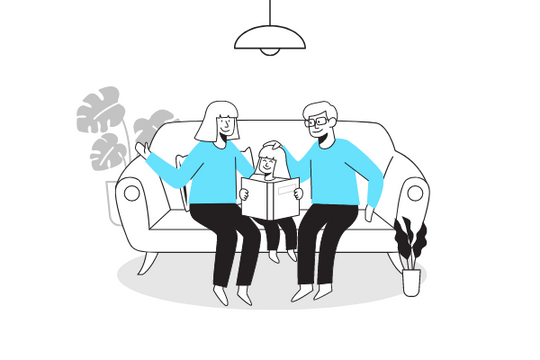 Relationship Illustration template: Parents And Daughter (Created by Visual Paradigm Online's Relationship Illustration maker)