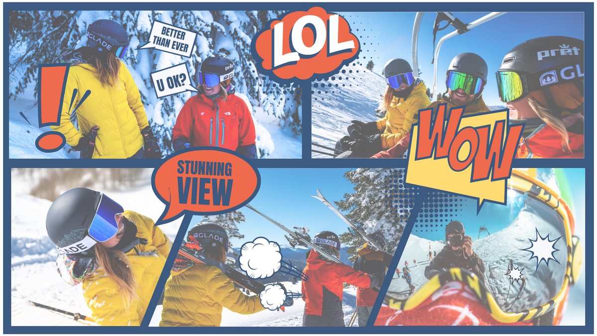Comic Strip template: Ski With Best Friends Comic Strip (Created by Visual Paradigm Online's Comic Strip maker)