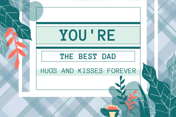 Greeting Card template: The Best Dad Ever Greeting Card (Created by InfoART's Greeting Card maker)