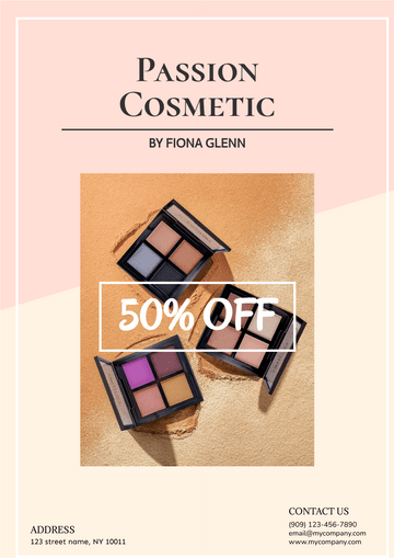 Flyer template: Cosmetic Sale Flyer (Created by Visual Paradigm Online's Flyer maker)