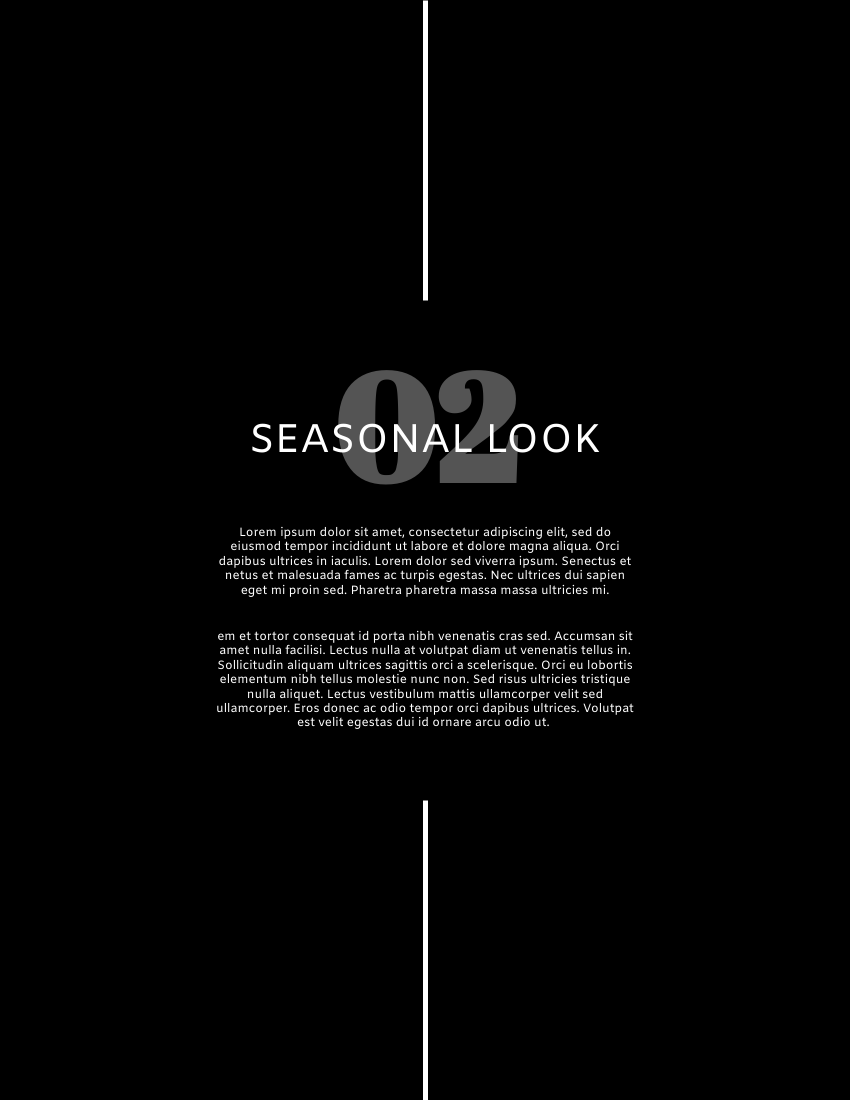 Lookbook 模板。Tuxedo Lookbook (由 Visual Paradigm Online 的Lookbook软件制作)