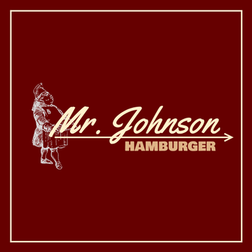 Editable logos template:Hamburger Store Logo Created With The Illustration Of The Founder