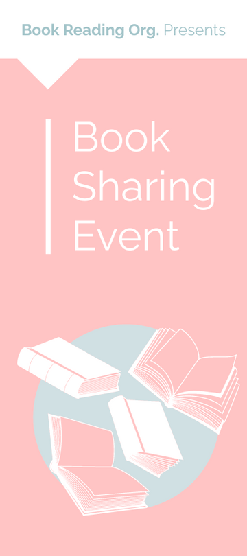 Editable rackcards template:Book Sharing Event Rack Card