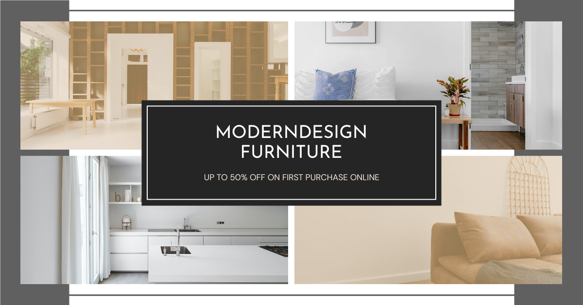Minimal Black Home Furniture Sale Facebook Ad