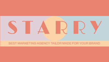 Business Card template: Orange Starry Agency Business Card (Created by InfoART's Business Card maker)