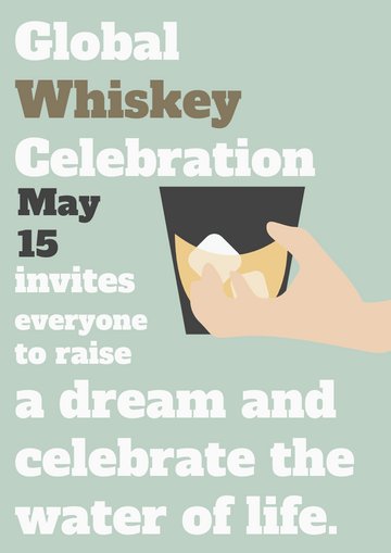 Editable flyers template:Whisky Day Celebration Flyer