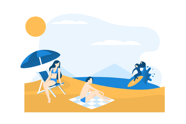 In The Beach Illustration