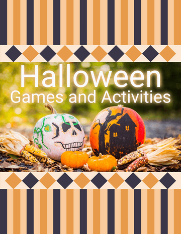 小冊子 模板。 Halloween Games and Activities (由 Visual Paradigm Online 的小冊子軟件製作)