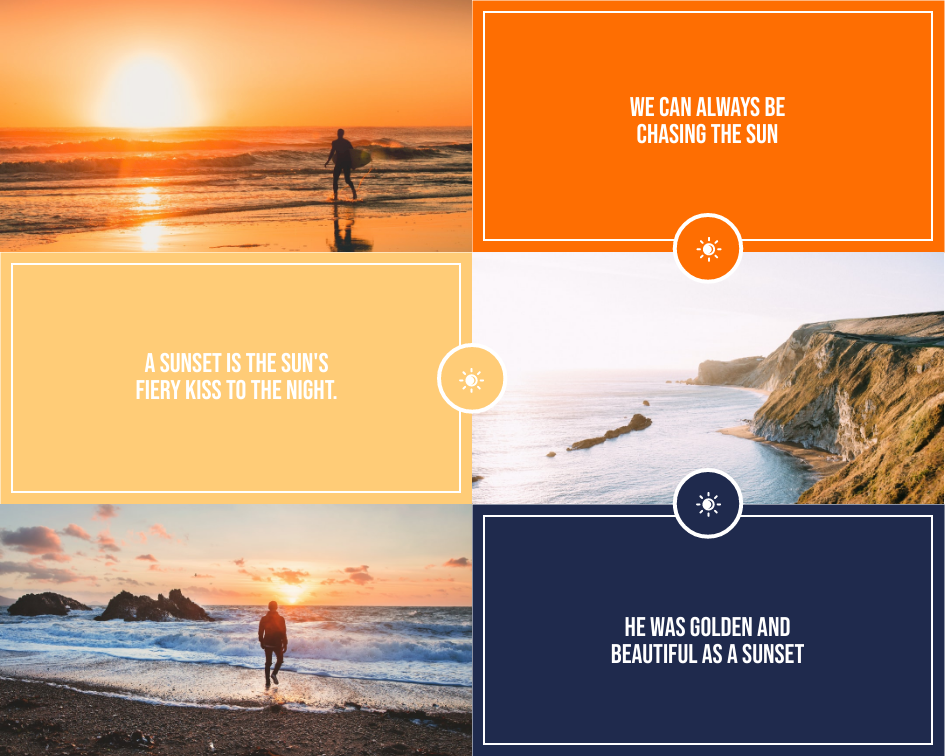 Mood Board template: Chasing The Sun Mood Board (Created by Collage's Mood Board maker)