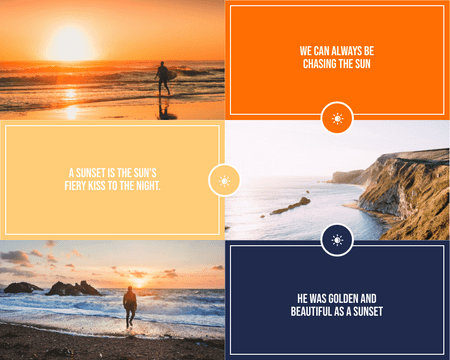 Mood Board template: Chasing The Sun Mood Board (Created by Visual Paradigm Online's Mood Board maker)