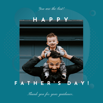 Editable instagramposts template:Father And Son Father's Day Instagram Post
