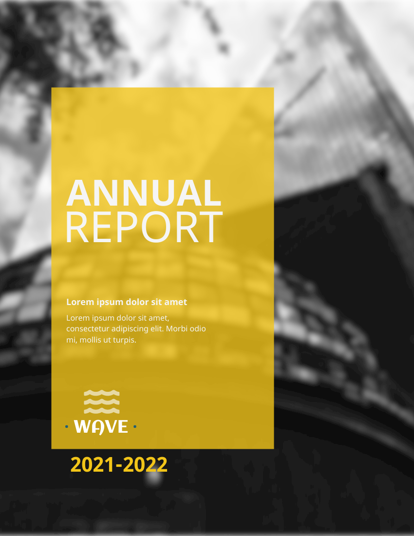 Report template: Yellow and Grey Reports (Created by InfoART's Report maker)