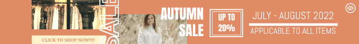Editable bannerads template:Fashion Autumn Sale Banner Ad