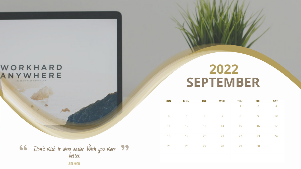 Calendar 模板。 Work Calendar 2022 (由 Visual Paradigm Online 的Calendar軟件製作)