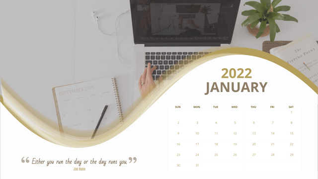 Calendar template: Work Calendar 2022 (Created by InfoART's  marker)