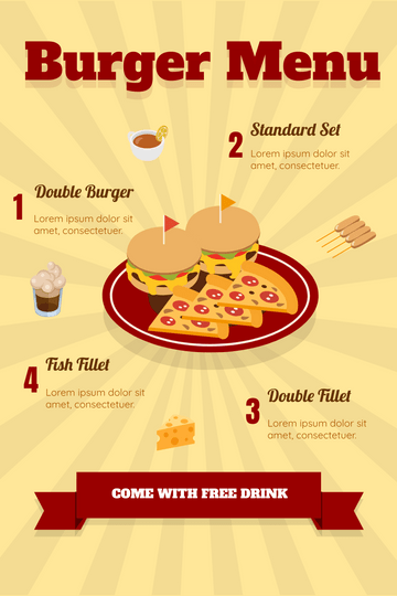 Menu template: Burger Menu (Created by Visual Paradigm Online's Menu maker)