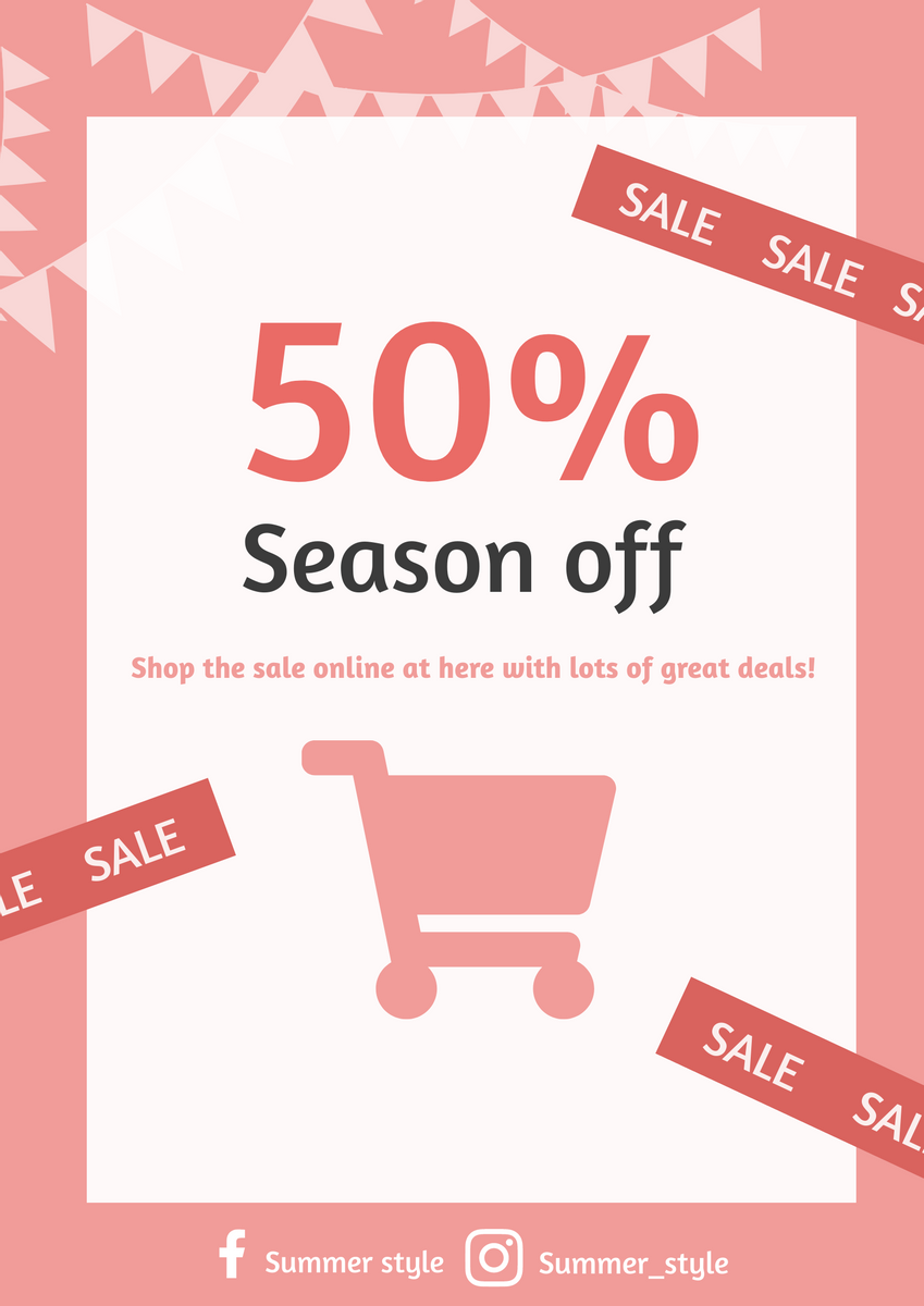 Poster template: Season Off Sale Poster (Created by InfoART's Poster maker)