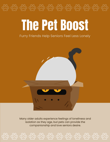 小册子 模板。The Pet Boost (由 Visual Paradigm Online 的小册子软件制作)