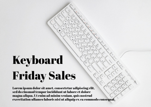 Gift Card template: Keyboard Friday Sales (Created by Visual Paradigm Online's Gift Card maker)
