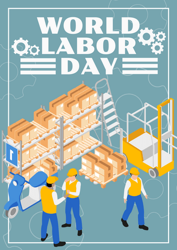 Poster template: Labor Day Graphic Poster (Created by Visual Paradigm Online's Poster maker)