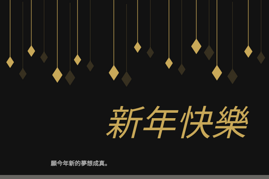 Editable greetingcards template:新年祝福卡